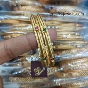 Square Stone Bangle (Set of 2)
